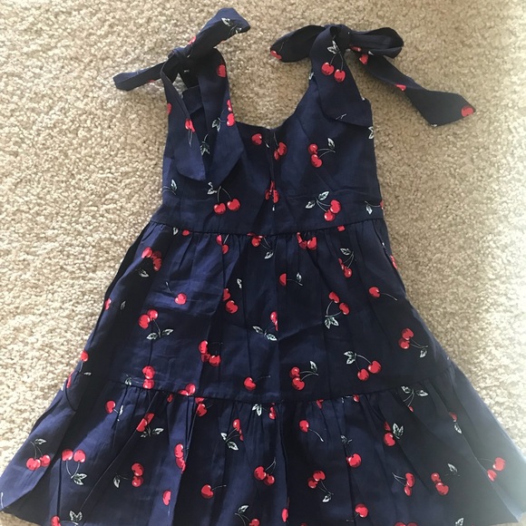 Cherry printed tiered bow tie dress - Picture 1 of 5